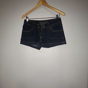 Dark wash Jean short shorts